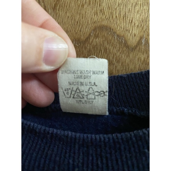 Vintage Alaska Travel Vacation Sweatshirt Navy Blue Snowflake 90s Cotton Blend M - Picture 7 of 12